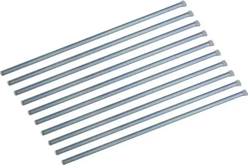 BOSCH Kühlstäbe in gerader Form, angeordnet in einer Linie. Die Stäbe sind aus Metall und zeigen eine einheitliche, glatte Oberfläche.